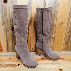 Kork-Ease Tall Suede Dambry Wood Platform Boot